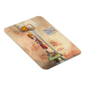 Slam Dunk op Basketball Hoop van Jay Throckmorton Magneet (Rechterzijde)