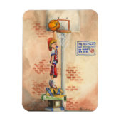 Slam Dunk op Basketball Hoop van Jay Throckmorton Magneet (Verticaal)