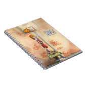 Slam Dunk op Basketball Hoop van Jay Throckmorton Notitieboek (Rechterzijde)