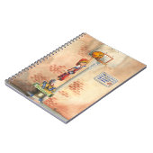 Slam Dunk op Basketball Hoop van Jay Throckmorton Notitieboek (Linkerzijde)