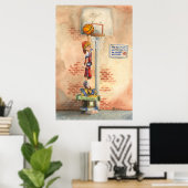 Slam Dunk op Basketball Hoop van Jay Throckmorton Poster (Thuiskantoor)