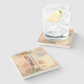 Slam Dunk op Basketball Hoop van Jay Throckmorton Stenen Onderzetter (Zijkant)