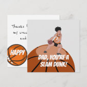 Slam Dunk Papa Basketbalkaart Feestdagenkaart (Voorkant / Achterkant)
