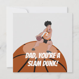 Slam Dunk Papa Basketbalkaart Feestdagenkaart