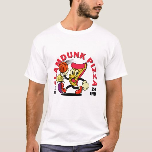 Slam dunk pizza t-shirt (Voorkant)