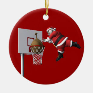 Slam Dunk Santa Claus Keramisch Ornament