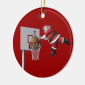 Slam Dunk Santa Claus Keramisch Ornament (Links)