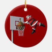 Slam Dunk Santa Claus Keramisch Ornament (Achterkant)
