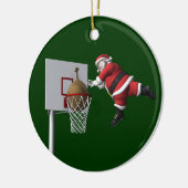 Slam Dunk Santa Claus Keramisch Ornament (Links)