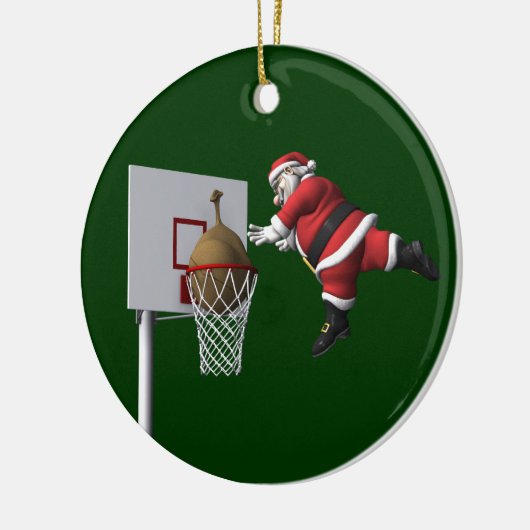 Slam Dunk Santa Claus Keramisch Ornament (Links)