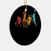 Slam Dunk Silhouet Basketballer Dunking The Keramisch Ornament (Rechts)