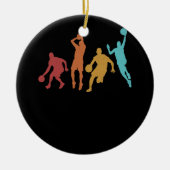 Slam Dunk Silhouet Basketballer Dunking The Keramisch Ornament (Voorkant)