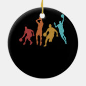 Slam Dunk Silhouet Basketballer Dunking The Keramisch Ornament (Achterkant)