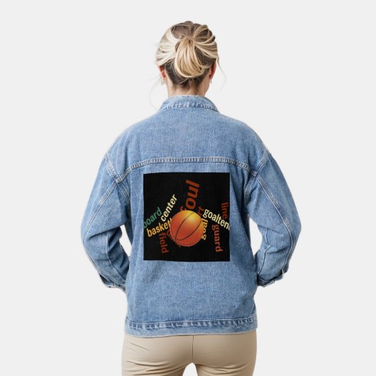 Slam Dunk Style: basketbal-geïnspireerd denim jack Jacket (Model)