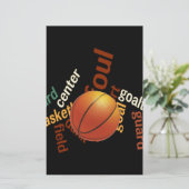 Slam Dunk van Vocabulary: Basketbal Game of Champs Briefpapier (Staand voorkant)