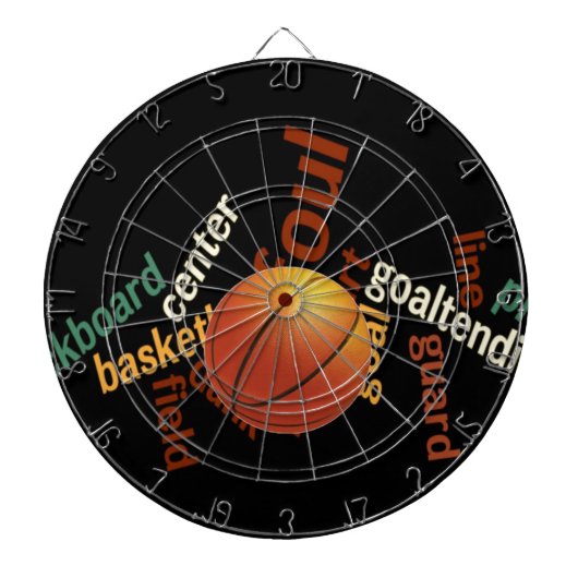 Slam Dunk van Vocabulary: Basketbal Game of Champs Dartbord (Voorkant)
