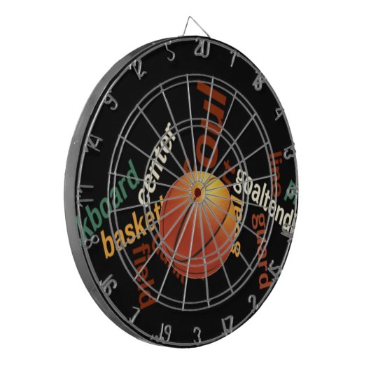 Slam Dunk van Vocabulary: Basketbal Game of Champs Dartbord (Voorkant Links)