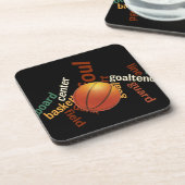 Slam Dunk van Vocabulary: Basketbal Game of Champs Drankjes Onderzetter (Linkerzijde)