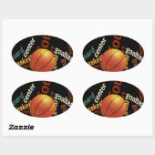Slam Dunk van Vocabulary: Basketbal Game of Champs Ovale Sticker (Vel)