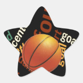 Slam Dunk van Vocabulary: Basketbal Game of Champs Ster Sticker (Voorkant)