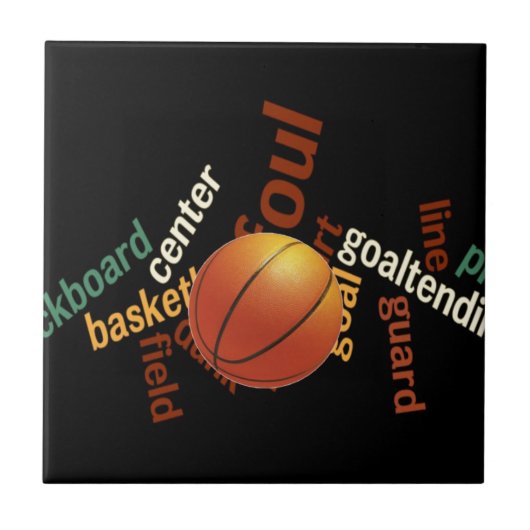 Slam Dunk van Vocabulary: Basketbal Game of Champs Tegeltje (Voorkant)