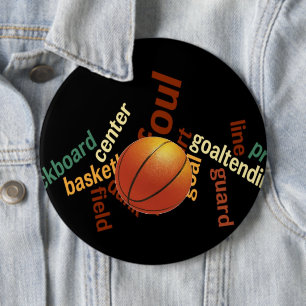 Slam Dunk van Woordenschat: Basketbalspel van Kamp Ronde Button 6,0 Cm