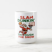 Slam Dunkin Through The Snow- Christmas Basketball Koffiemok (Center)