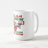 Slam Dunkin Through The Snow- Christmas Basketball Koffiemok (Voorkant rechts)