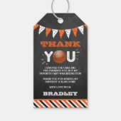 Slam Dunking De Grote | Basketbal Verjaardag Cadeaulabel (Voorkant)