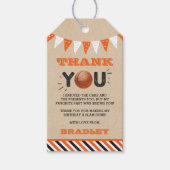 Slam Dunking De Grote | Basketbal Verjaardag Cadeaulabel (Voorkant)