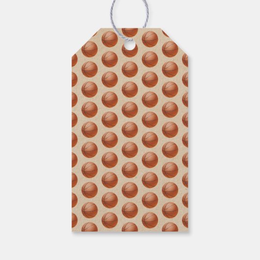 Slam Dunking De Grote | Basketbal Verjaardag Cadeaulabel (Achterkant)