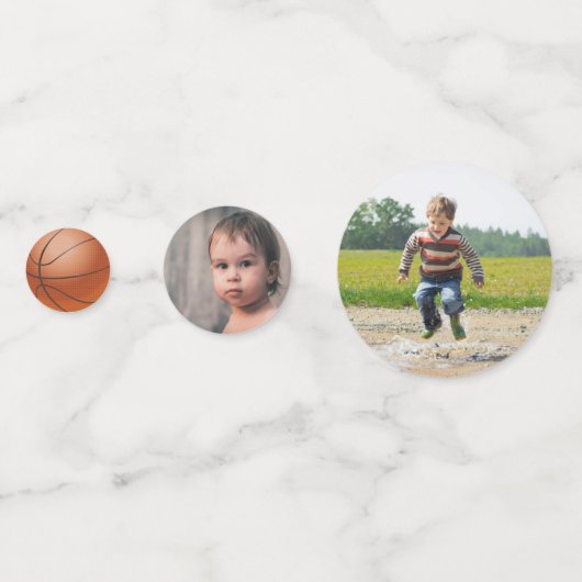 Slam Dunking the Big One | Basketball 1e verjaarda Confetti (Achterkanten)