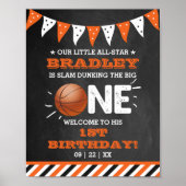 Slam Dunking the Big One | Basketball 1e verjaarda Poster (Voorkant)