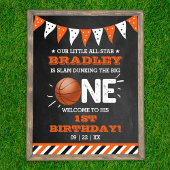 Slam Dunking the Big One | Basketball 1e verjaarda Poster