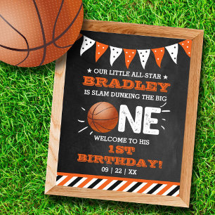 Slam Dunking the Big One   Basketball 1e verjaarda Poster