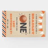 Slam Dunking the Big One | Basketball 1e verjaarda Spandoek (Horizontaal)