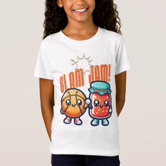 Slam Jam Basketball Schattigee woordspeling T-shirt (Voorkant)