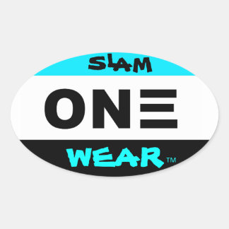 SLAM ONE DRAAG OVALE STICKER