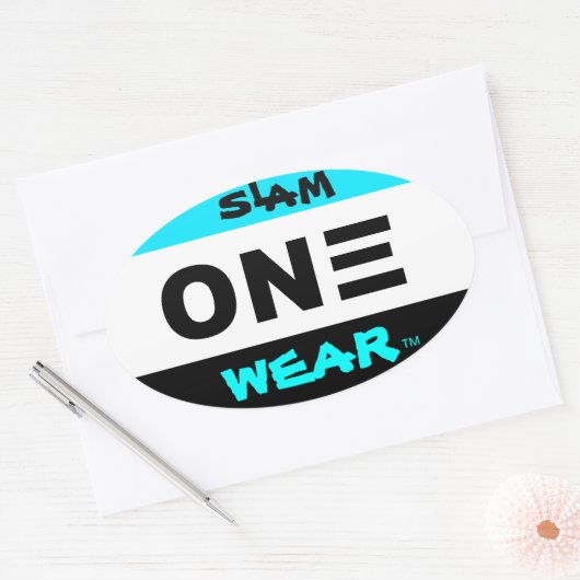 SLAM ONE DRAAG OVALE STICKER (Envelop)