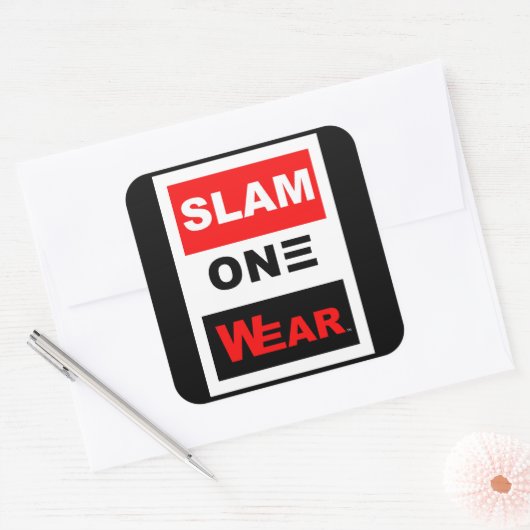 SLAM ONE DRAAG VIERKANTE STICKER (Envelop)