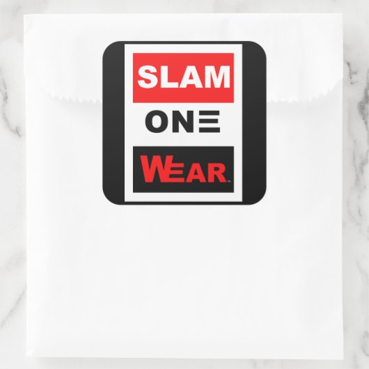 SLAM ONE DRAAG VIERKANTE STICKER (Tas)