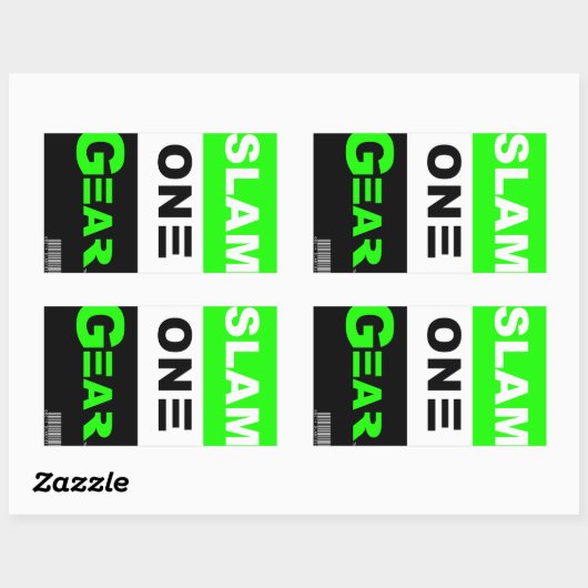 SLAM ONE GEAR Groene Sticker (Vel)