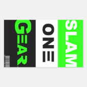SLAM ONE GEAR Groene Sticker (Voorkant)