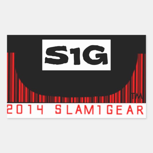 SLAM ONE GEAR S1G HALVE PIJP STICKERS (Voorkant)