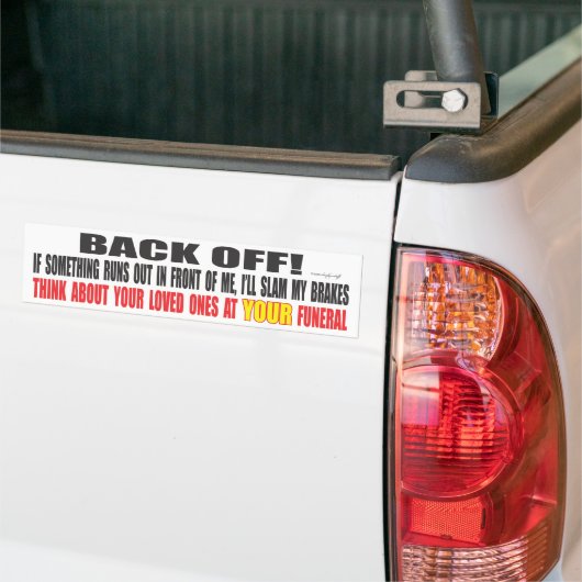 Slam op remmen bumpersticker (Op Truck)