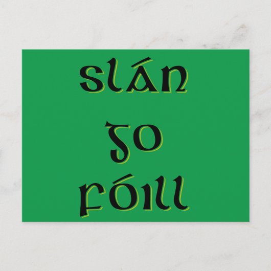 Slán Go Fóill Briefkaart (Voorkant)