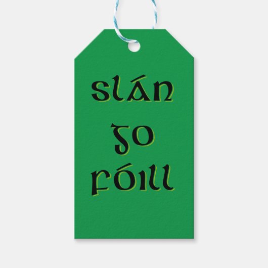 Slán Go Fóill Cadeaulabel (Voorkant)