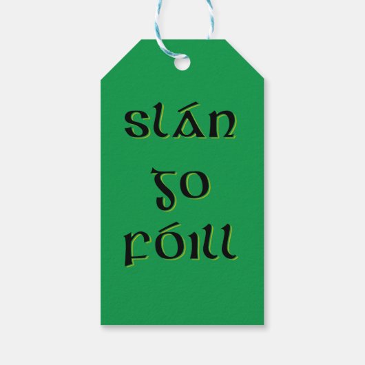 Slán Go Fóill Cadeaulabel (Achterkant)
