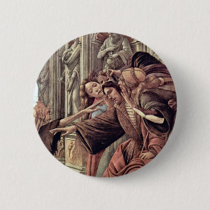 Slander door Botticelli Sandro (beste kwaliteit) Ronde Button 5,7 Cm