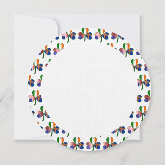 Slander Ierse VS Shamrock gepersonaliseerde verjaa Kaart (Achterkant)